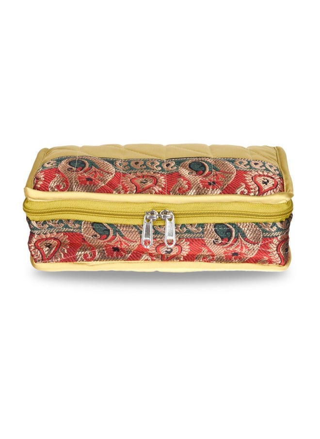 Makeup Storage Bag | Cosmetic Kit For Travel | Vanity Organizer For Woman | Gifting Locker Kit | 4 Pouch Makeup Kit | Gotalace Makeup Kit | Golden