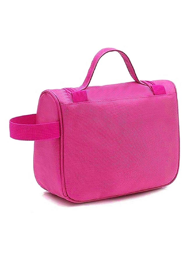 Canvas Toiletry Travel Bags Shaving Kit/Pouch/Wash Bag For Men And Women Cosmetic Makeup Organizer Bag (Magenta) Heart2599