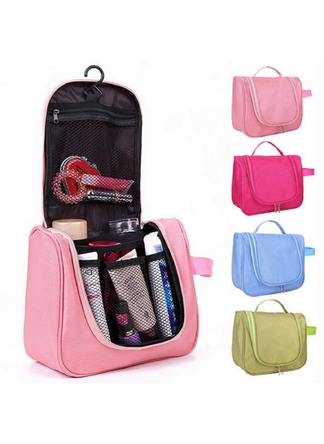 Canvas Toiletry Travel Bags Shaving Kit/Pouch/Wash Bag For Men And Women Cosmetic Makeup Organizer Bag (Magenta) Heart2599