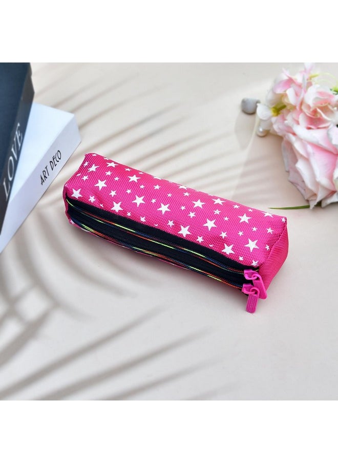 Makeup Pouch|Rexine Cosmetic Pouch|Jewellery Utility Pouch|Toiletry Pouch For Girls|Travel Makeup Pouch For Girls|Storage Makeup Bag|Star Makeup Pouch|Pack Of 4|Multi