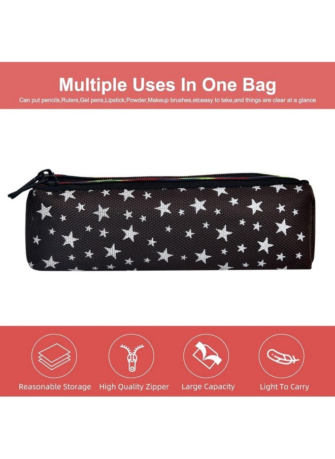 Makeup Pouch|Rexine Cosmetic Pouch|Jewellery Utility Pouch|Toiletry Pouch For Girls|Travel Makeup Pouch For Girls|Storage Makeup Bag|Star Makeup Pouch|Pack Of 4|Multi