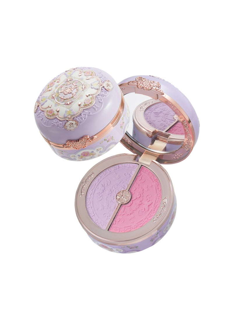 Butterfly Cloud Collar Rouge Box Highlighting & Blush Duo Powder Natural Finish 2-in-1 Highlighter And Blusher-04 Fluttering Romance