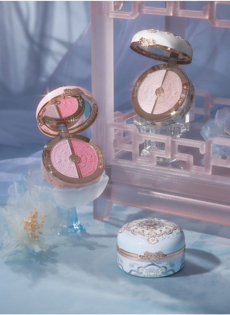 Butterfly Cloud Collar Rouge Box Highlighting & Blush Duo Powder Natural Finish 2-in-1 Highlighter And Blusher-03 Pastel Lotus