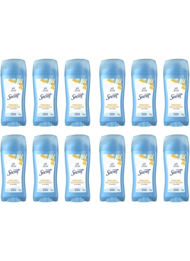 Invisible Solid Antiperspirant And Deodorant For Women, Spring Breeze Scent, 2.6 Oz (Pack Of 12)