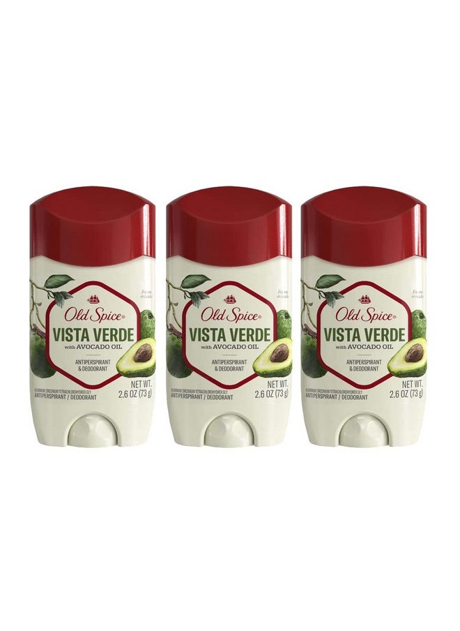 Men'S Antiperspirant & Deodorant Vista Verde Avocado Oil, 2.6Oz (Pack Of 3)