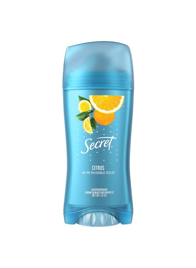 Invisible Solid Antiperspirant And Deodorant, Citrus Scent, 2.6 Oz (Pack Of 3)