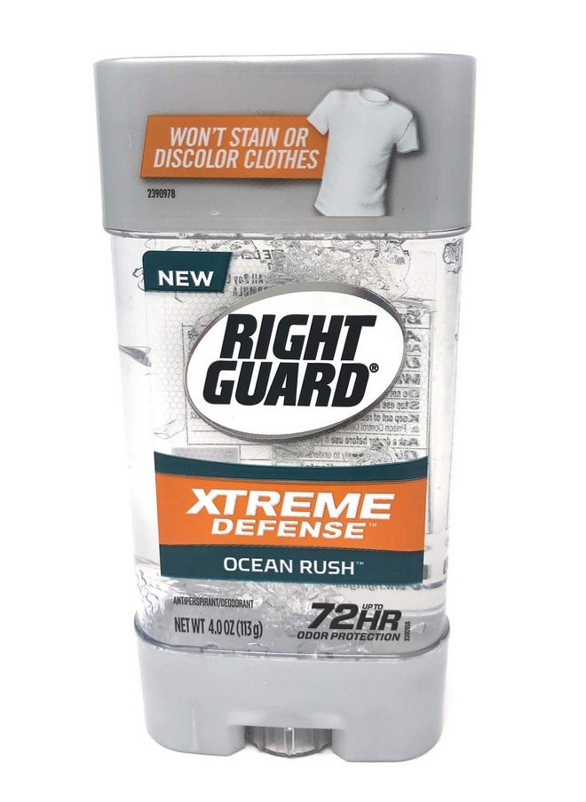 Gel Antiperspirant/Deodorant Xtreme Defense Ocean Rush, 4 Ounces (Pack Of 2)