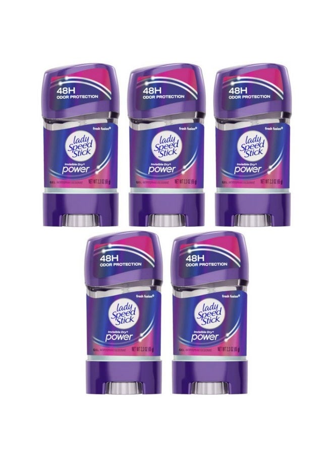 48Hr Antiperspirant Deodorant Gel Fresh Fusion 2.30 Oz (Pack Of 5)