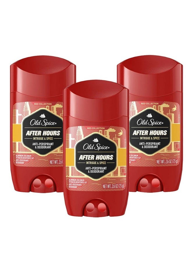 Red Collection After Hours Scent Anti-Perspirant Deodorant For Men, 2.6 Oz (Pack Of 3)