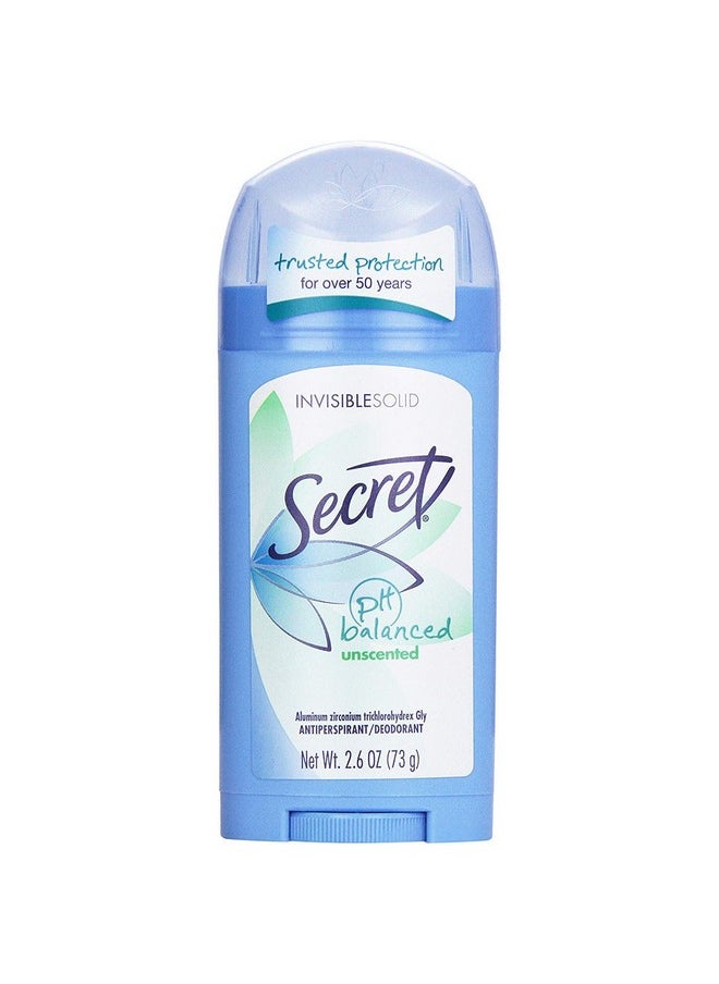 Anti-Perspirant Deodorant Invisible Solid Unscented 2.60 Oz (Pack Of 10)