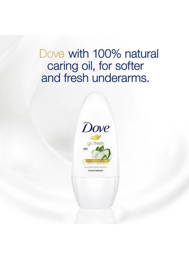 Resh Cucumber Green Tea Scent Antiperspirant By Dove For Women - 1.7 Oz Deodorant Roll-On