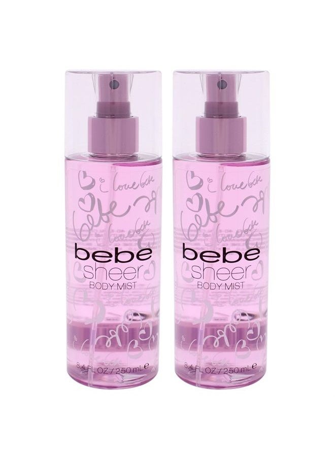 Bebe Bebe Sheer Body Mist Women 8.4 oz Pack of 2