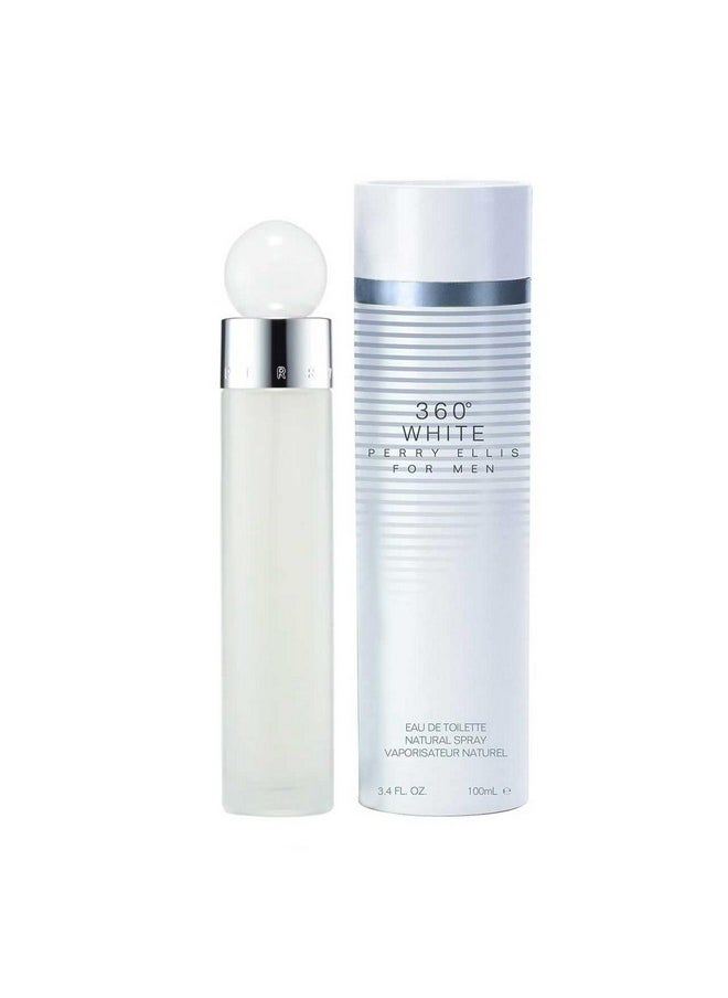 360 White By Perry Ellis For Men 3.4 Oz Eau De Toilette Spray, 3.4 Oz