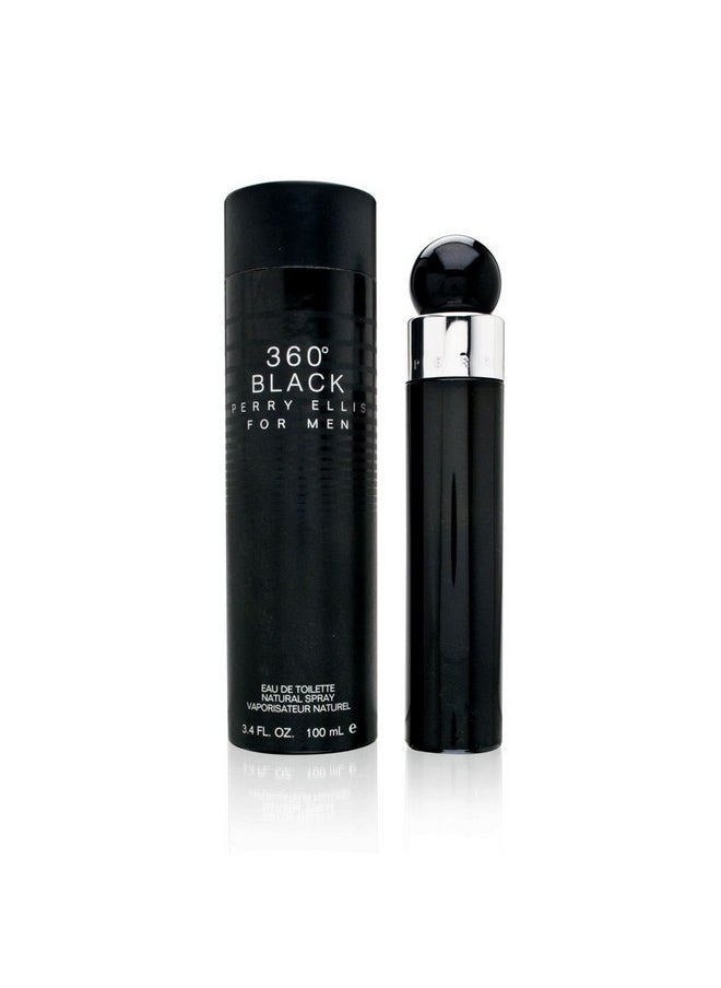 360 Black For Men, 3.4 Fl Oz Edt, 101.3217.77