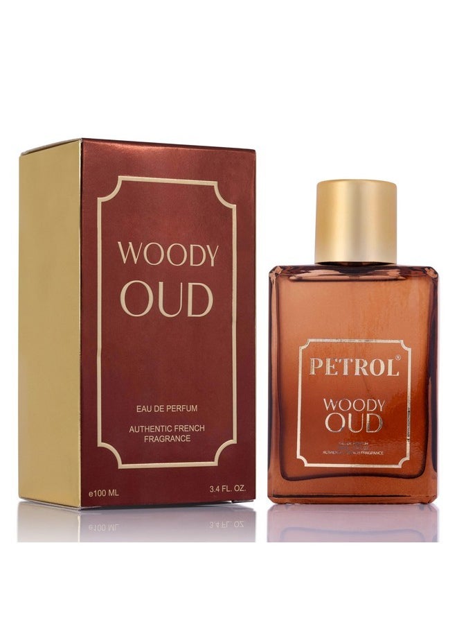 Woody Oud For Men And Women Edp - Top Notes Of Brazilian Rosewood, Cardamom & Sichuan Pepper - Base Scents Of Tonka Bean, Vanilla & Amber - Oriental & Woody - Paraben Free - Elegant 100Ml Bottle