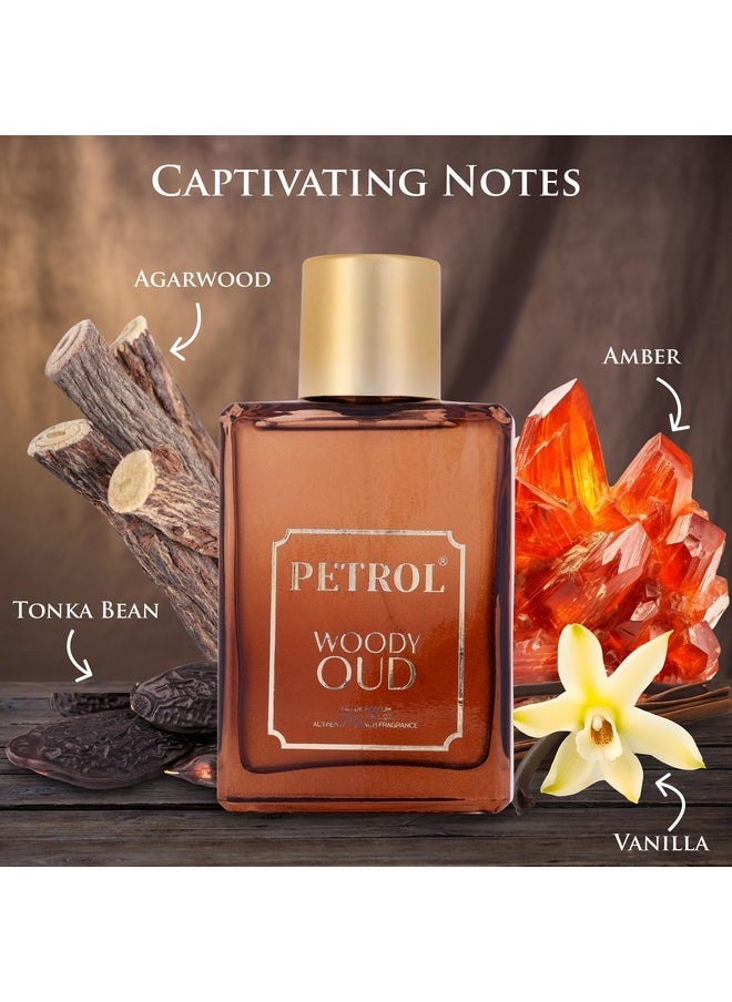 Woody Oud For Men And Women Edp - Top Notes Of Brazilian Rosewood, Cardamom & Sichuan Pepper - Base Scents Of Tonka Bean, Vanilla & Amber - Oriental & Woody - Paraben Free - Elegant 100Ml Bottle