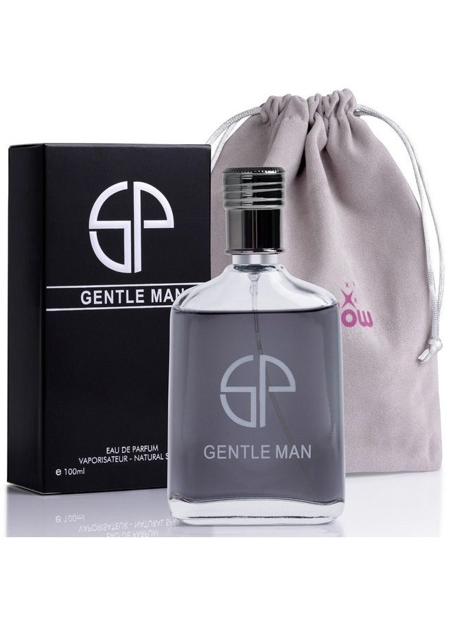 Gentleman Eau De Parum For Men Top Notes Of Pink Pepper, Italian Lemon, Orange, Neroli & Lavender Base Notes Of Patchouli & Cedarwood Floral, Sweet & Refreshing Scent 100Ml Bottle With Suede Pouch