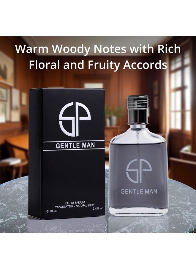 Gentleman Eau De Parum For Men Top Notes Of Pink Pepper, Italian Lemon, Orange, Neroli & Lavender Base Notes Of Patchouli & Cedarwood Floral, Sweet & Refreshing Scent 100Ml Bottle With Suede Pouch