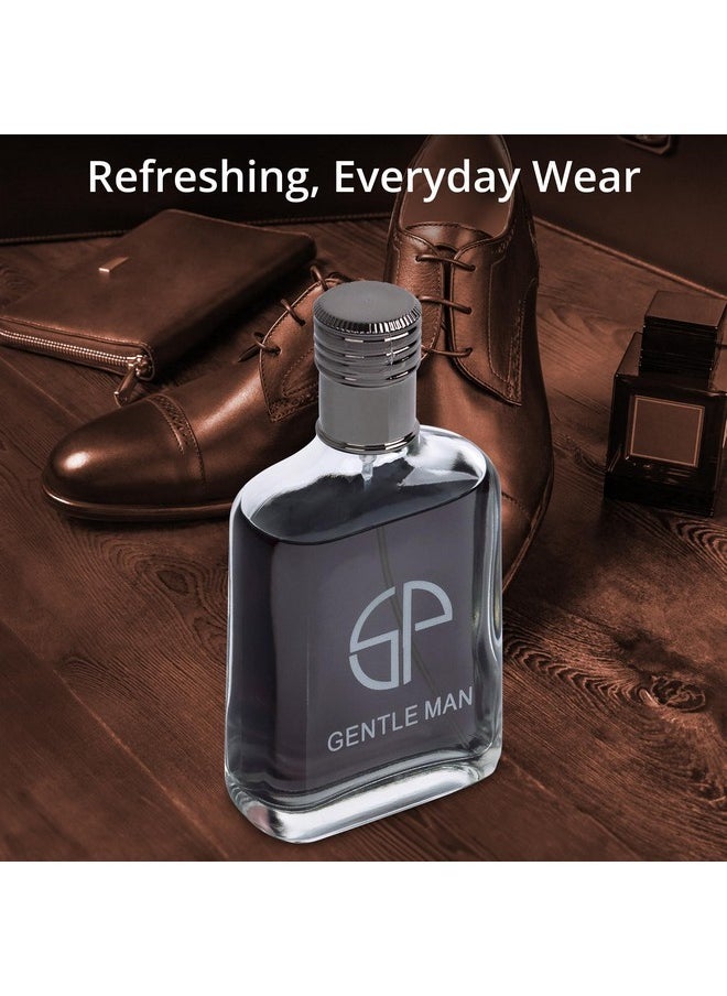 Gentleman Eau De Parum For Men Top Notes Of Pink Pepper, Italian Lemon, Orange, Neroli & Lavender Base Notes Of Patchouli & Cedarwood Floral, Sweet & Refreshing Scent 100Ml Bottle With Suede Pouch