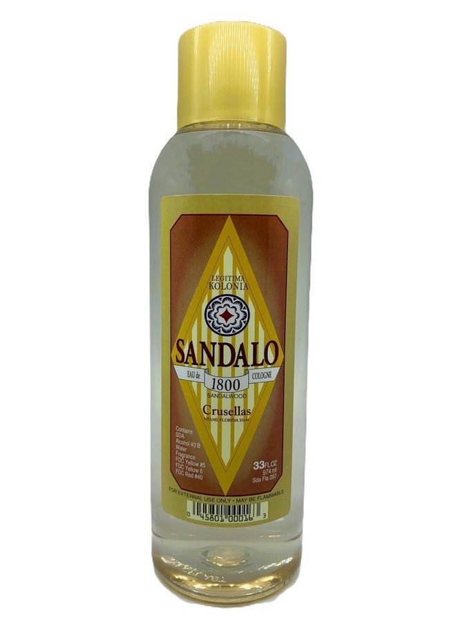 Legitima Kolonia 1800 Sandalo (Sandalwood) Splash Cologne 33 Fl. Oz.