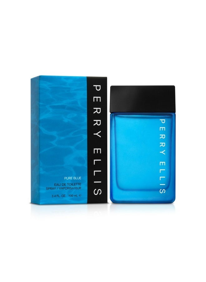 Perry Ellis Pure Blue Men 3.4 Oz Edt Spray