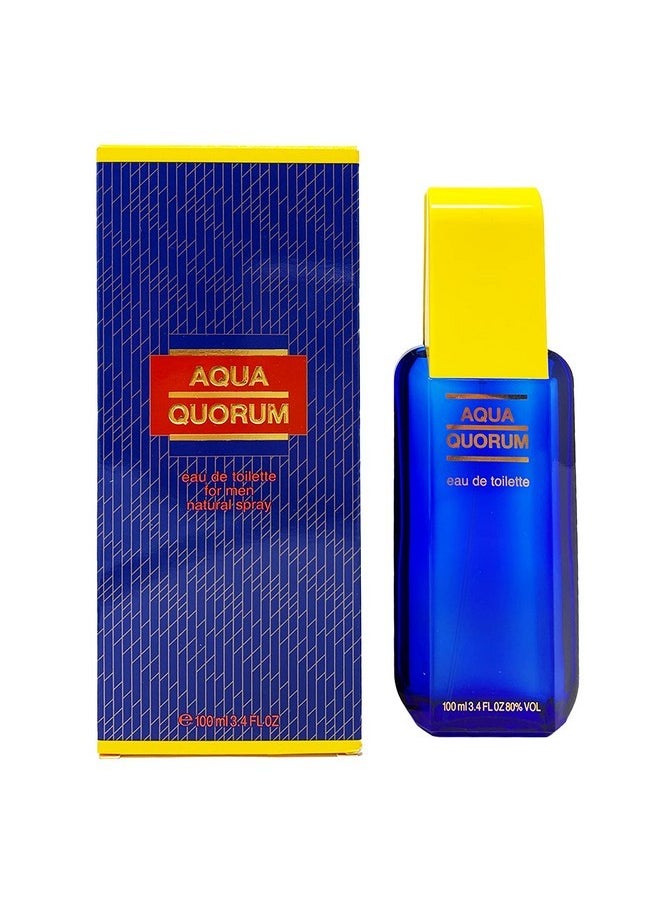 Aqua Quorum By Antonio Puig For Men. Eau De Toilette Spray 3.4-Ounces