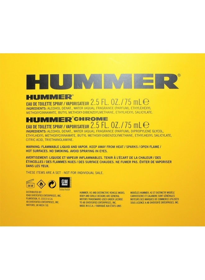 & Hummer Chrome 2 Piece Gift Set For Men