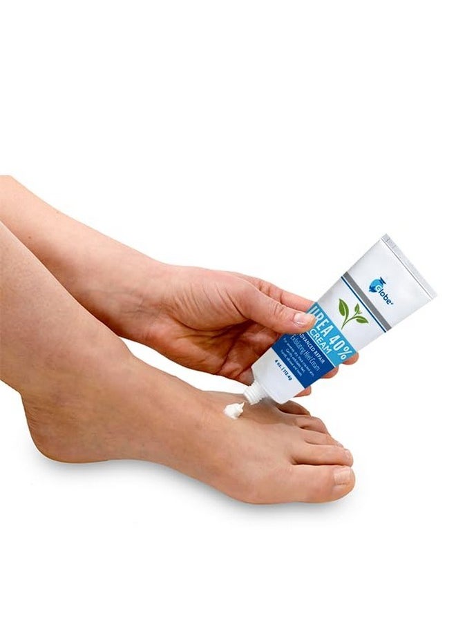 Urea Cream 40% - (4 Oz) Intensive Hydration For Dry And Cracked Heels, Feet, Hands, Elbows And Knees - Callus Remover, Hydrating Cream For Dry Skin - Helps Athletes Foot - Foot Odor