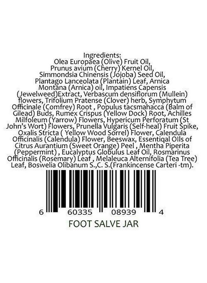Rbal Balm Cream - Balsamo Pomada Crema Herba De Los Pies Featuring Peppermint, Tea Tree Plus 10 Botanicals Creation Farm