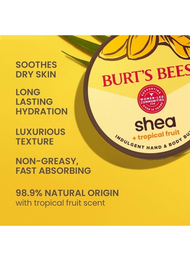 Shea + Tropical Fruit Indulgent Hand + Body Butter, Non-Greasy, Stocking Stuffers With Antioxidant & Vitamin Rich Formula, Non-Irritating, Natural Origin Skin Care Christmas Gifts, 11 Oz.