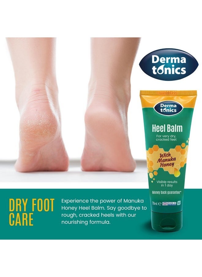 Manuka Honey Heel And Elbow Moisturizing & Exfoliating Cream For Dry And Cracked Heels | Dry Feet Treatment & Cracked Heel Repair For Rough, Dry And Cracked Feet, 2.37 Fl Oz Tube, 3 Pack