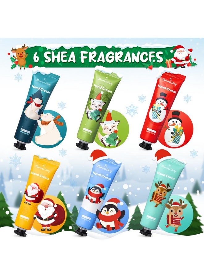 Hand Cream Gift Set, 6 Mini Travel Size Lotions, Shea Butter For Dry Cracked Hands, Calendar Advent Gifts