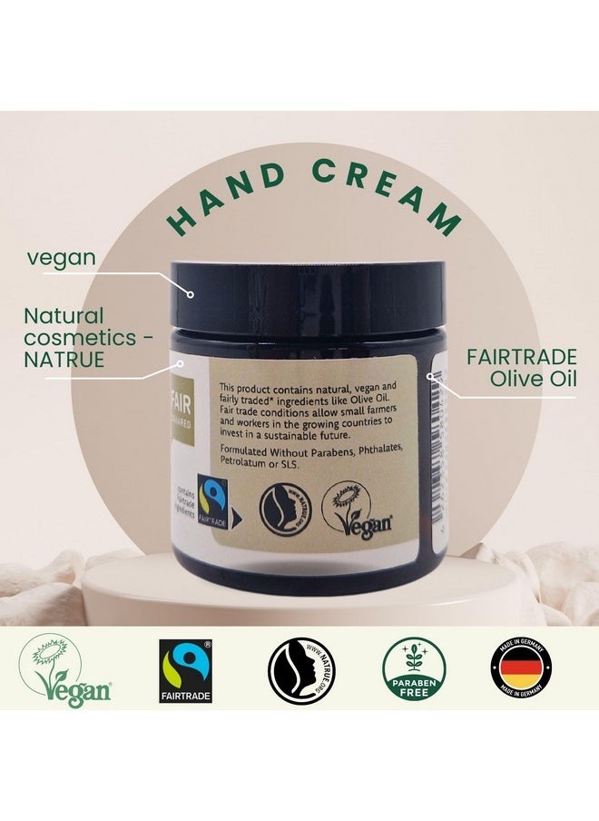 Hand Cream Intensive Olive 3.38 Oz Hand Cream - Hand Care & Repair For Sensitive Skin With Fairtrade Olive Oil - Vegan Natural Cosmetics - Made In Germany