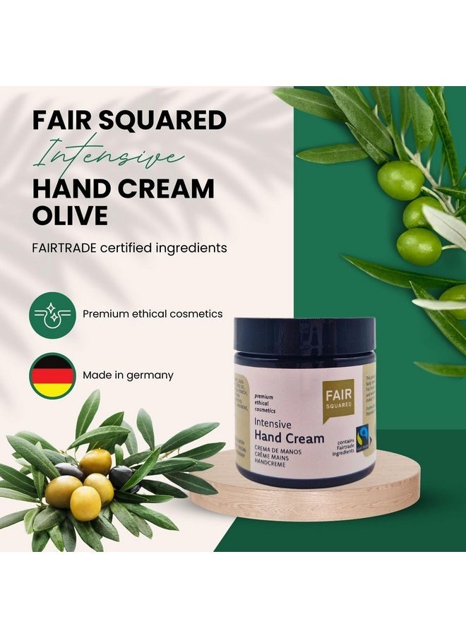 Hand Cream Intensive Olive 3.38 Oz Hand Cream - Hand Care & Repair For Sensitive Skin With Fairtrade Olive Oil - Vegan Natural Cosmetics - Made In Germany