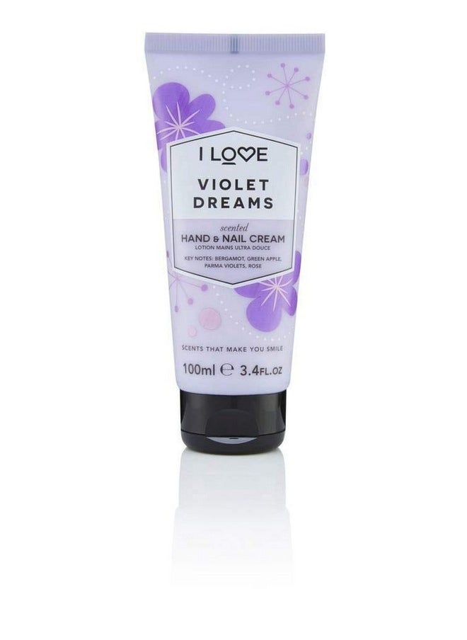 Violet Dreams Scented Hand And Nail Cream - Hand Cream For Dry Hands - Vitamin E, Coconut Oil, And Shea Butter - Silicone Free - 3.4 Oz