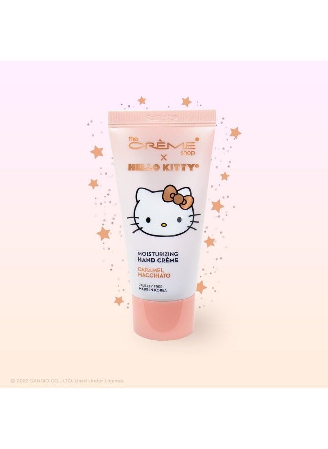 The Creme Shop X Hello Kitty Pocket Portable Soothing Advanced Luxuriously Hand Creams Shea Butter Vitamin E - Superior Hydration And Repair For Dry Skin Cute Scented - Caramel Macchiato