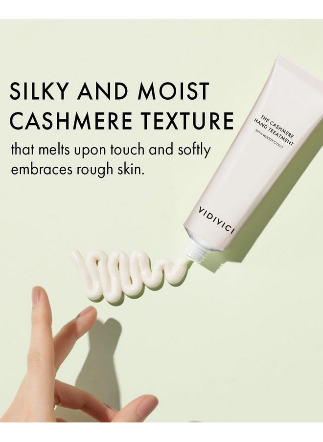 The Cashmere Hand Treatment Woody Citrus - Hand Cream Enriched With Shea Butter For Deep Hydration - Citrus, Bergamot And Woody Scent - Scented Hand Butter For Dry & Cracked Hands, 1.69Oz.