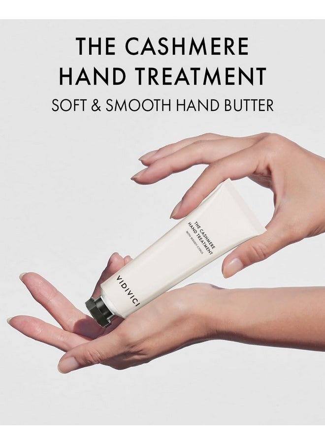 The Cashmere Hand Treatment Woody Citrus - Hand Cream Enriched With Shea Butter For Deep Hydration - Citrus, Bergamot And Woody Scent - Scented Hand Butter For Dry & Cracked Hands, 1.69Oz.
