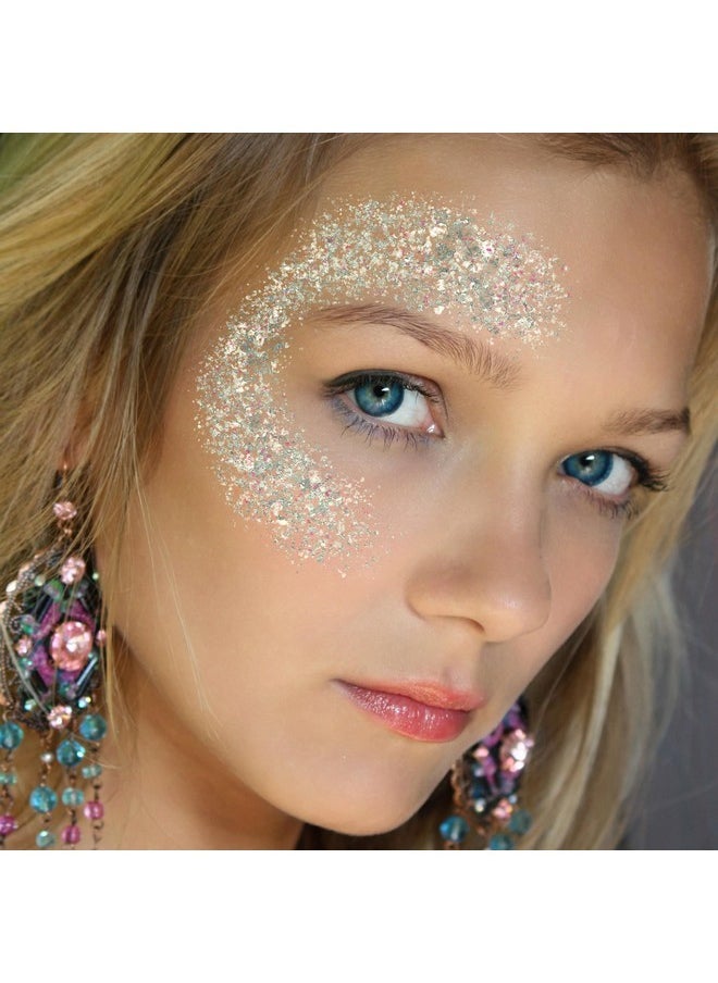 Face Chunky Glitter Body Shimmer Eye Makeup 5 Grams (Gltter-1) (White)