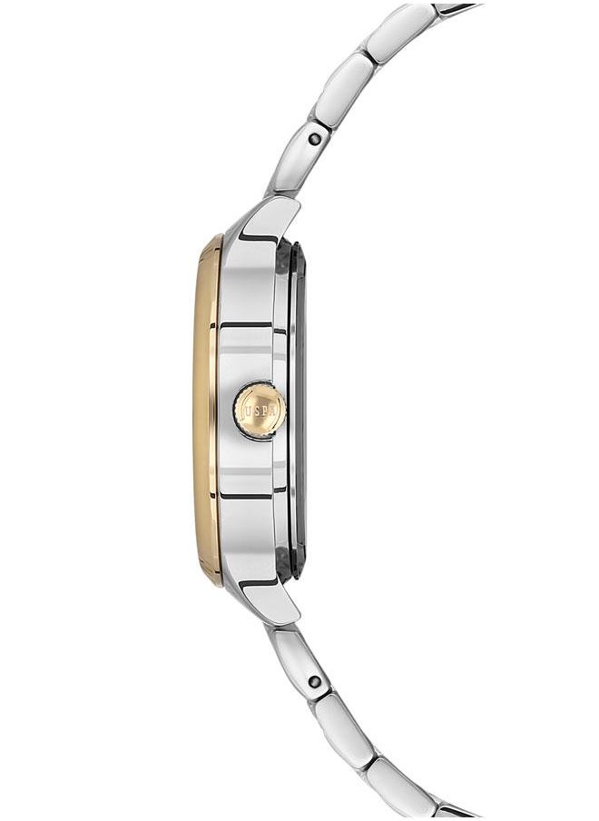 U.S. Polo Assn. Crossing 32mm Chronograph Ladies' Watch with Green Dial & Two-Tone Stainless Steel Bracelet - USPA2069-02, Timeless Elegance