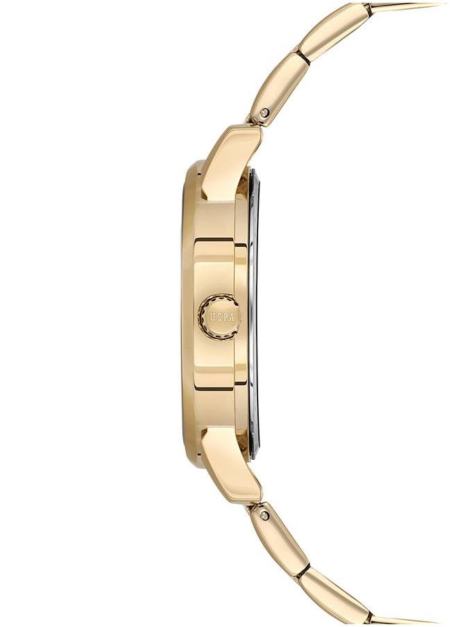 USPA Fundamental 36mm Ladies' Silver Dial Watch with Gold Stainless Steel Bracelet