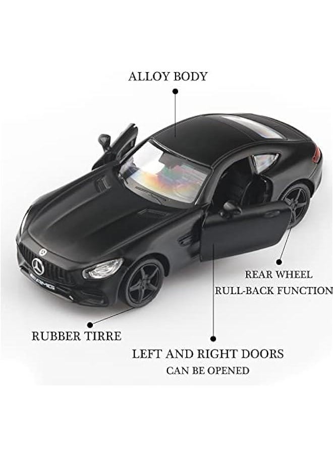 1/36 Scale Mercedes Benz AMG GTS Diecast Cars Models,Pull Back Vehicles Toy Cars,Cars Gifts for Boys Girls (Black)