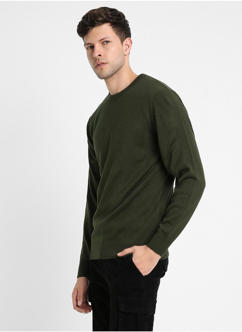 Teal Green Regular Fit Sweater for Men - 100% Acrylic, Colourblocked, Mock Neck, Full Sleeves, Casual, Machine Wash