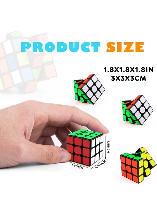 3x3 Mini Puzzle Cubes Bulk – 24 Pack, 1.18 inch Party Favors for Kids, Small Prizes & Fidget Toys for Goodie Bags