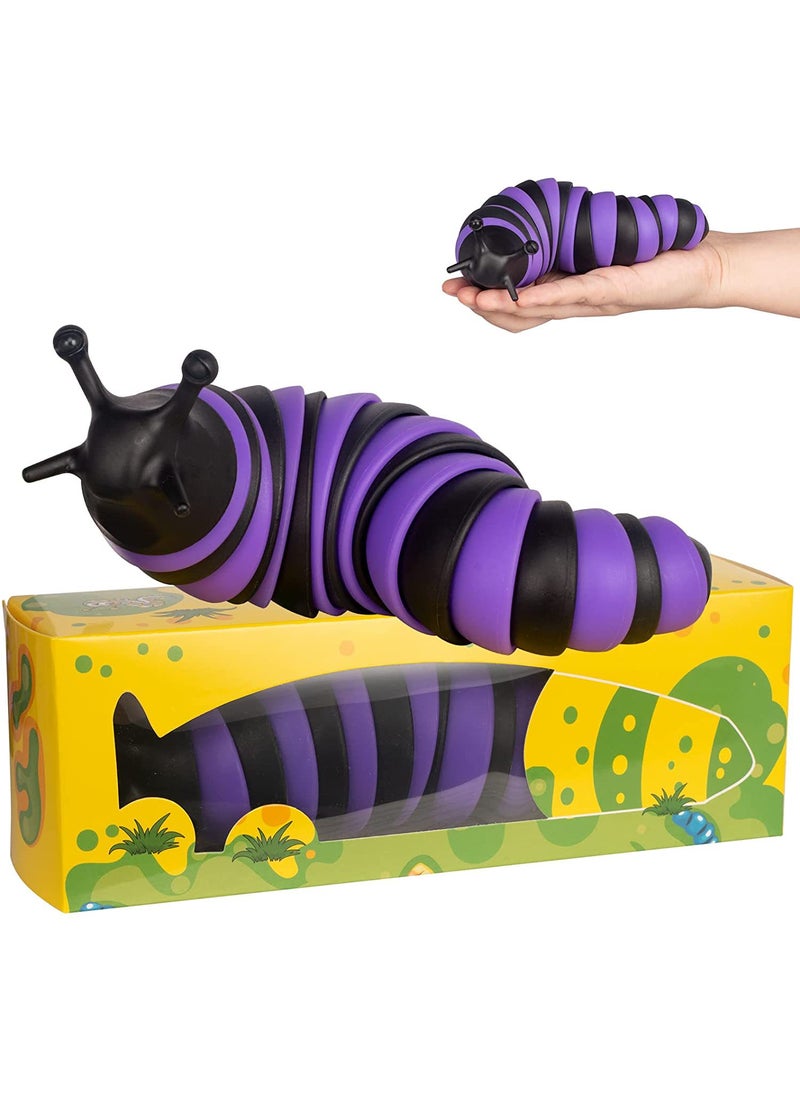 Fidget Slug Stress Relief ToyBlack purple Black purple