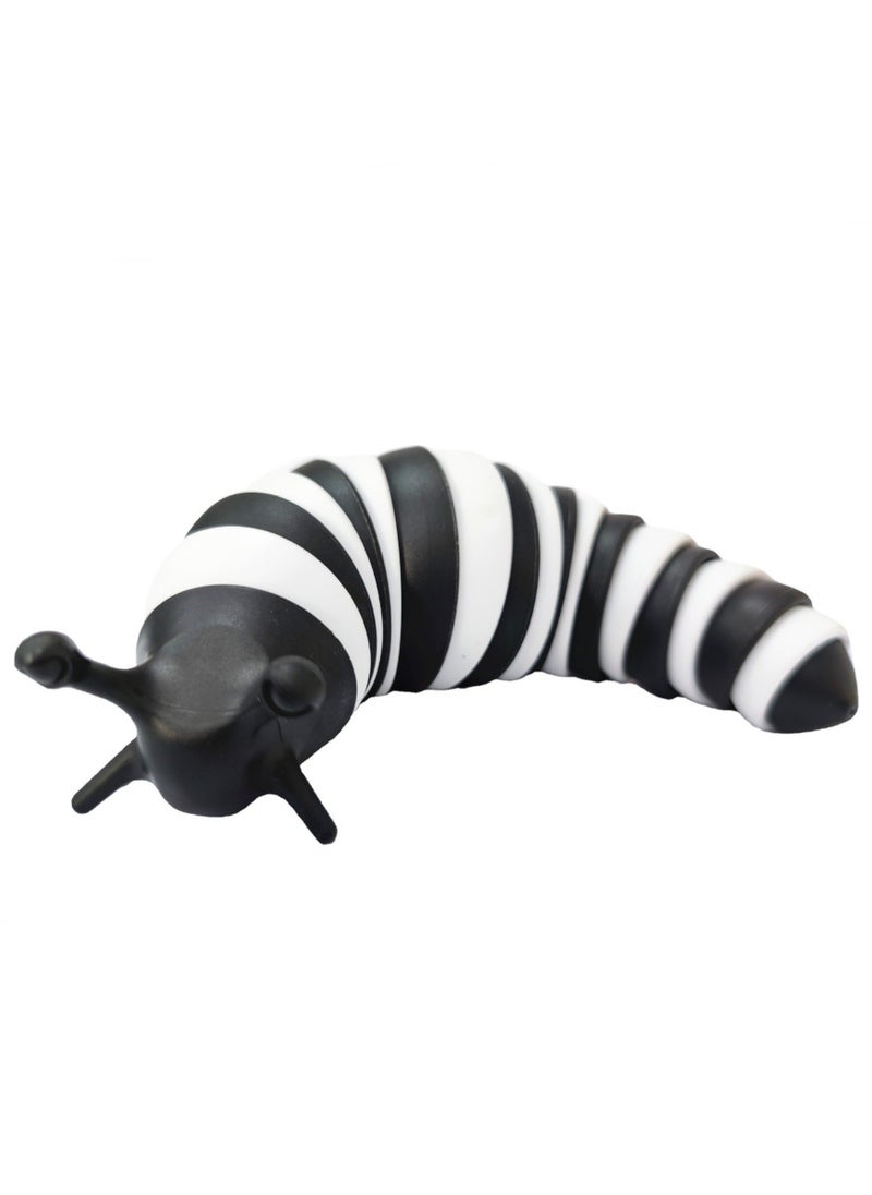 Fidget Slug Stress Relief ToyBlack and White Black and White