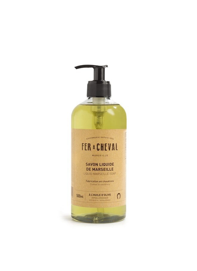 Olive Marseille Liquid Soap 500Ml - Organic Olive Oil, Hypoallergenic, Dermatologically Tested - Authentic French Luxury For Skin Revitalization And Natural Glow