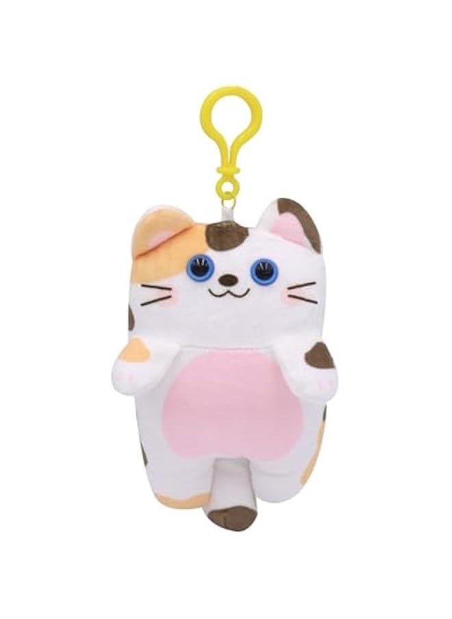 Plush Photocard Holder Keychain Pendant Women Girls Hanging Ornament Protection Sleeve for Bus Badges ID Cards,Kitten C