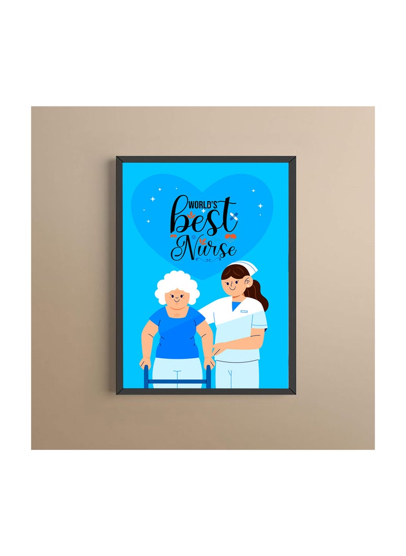 Nurse Day Photo Frames-A4 Size Portrait White Frame Inspirational Designs Printed-Nursing Quotes Poster For Appreciation Gift And Thank You Gift-Nurse Gift Idea For Student Graduation