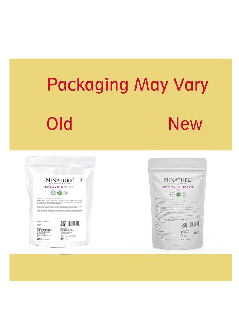 minature Brazilian Yellow Clay Powder For All Type Of Skin(Oily & Dry) | All Natural With Pure Ingredients Face Mask| Healthy Skin Care| 227G (0.5Lb)/8 Oz